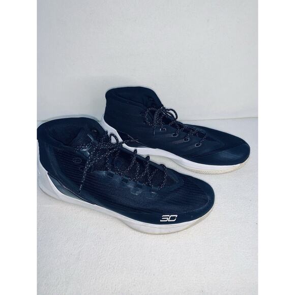 16 Under Armour Curry 3 Sneakers Mens Black White Basketball Shoes 1269279-006 - Picture 8 of 11
